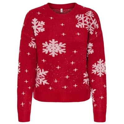 ONLY Onlxmas Rolfa Ls Oneck Snowflakes KNT ONLY Onlxmas Rolfa Ls Oneck Snowflakes KNT