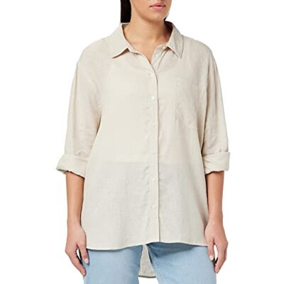 ONLY Damen Onltokyo L/S Linen Blend Shirt PNT Noos Langarmhemd Mit Normaler Passform Und Knopfverschluss 15259585,Sand,XXS ONLY Damen Onltokyo L/S Linen Blend Shirt PNT Noos Langarmhemd Mit Normaler Passform Und Knopfverschluss 15259585,Sand,XXS