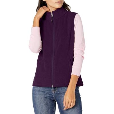 Amazon Damen Ärmellose Polar Soft Fleece-Weste Mit Klassischer Passform (Erhältlich In Übergröße), Dunkelpurpur, M Amazon Damen Ärmellose Polar Soft Fleece-Weste Mit Klassischer Passform (Erhältlich In Übergröße), Dunkelpurpur, M
