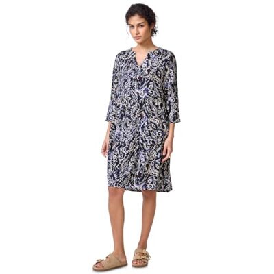 Street One Studio Gemustertes Tunika-Kleid Dark Void Blue 34 Street One Studio Gemustertes Tunika-Kleid Dark Void Blue 34