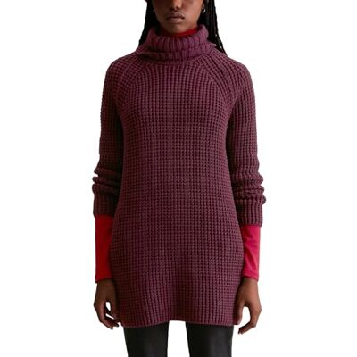 Marc O' Polo Marc OߴPolo Denim Damen Strickpullover mit Rollkragen Relaxed Fit, Rot (Dark Maroon), S Marc O' Polo Marc OߴPolo Denim Damen Strickpullover mit Rollkragen Relaxed Fit, Rot (Dark Maroon), S