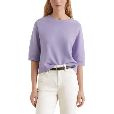 Marc O' Polo Denim Damen Pullover aus Bio-Baumwolle Loose Fit, Lila (Wild Orchid), XL Marc O' Polo Denim Damen Pullover aus Bio-Baumwolle Loose Fit, Lila (Wild Orchid), XL