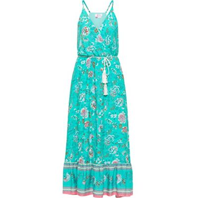 IZIA Damen Maxikleid 19323231-IZ01, TÜRKIS, L IZIA Damen Maxikleid 19323231-IZ01, TÜRKIS, L