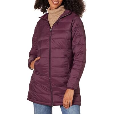 Amazon Damen Leichte, Wasserabweisende und Verstaubare Steppjacke mit Kapuze (Auch in Großen Größen Erhältlich), Burgunderfarben, L Amazon Damen Leichte, Wasserabweisende und Verstaubare Steppjacke mit Kapuze (Auch in Großen Größen Erhältlich), Burgunderfarben, L