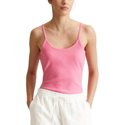 Marc O' Polo Denim Damen Trägertop mit Stretch-Anteil gerippt, Rosa (Soft Pink), XS Marc O' Polo Denim Damen Trägertop mit Stretch-Anteil gerippt, Rosa (Soft Pink), XS