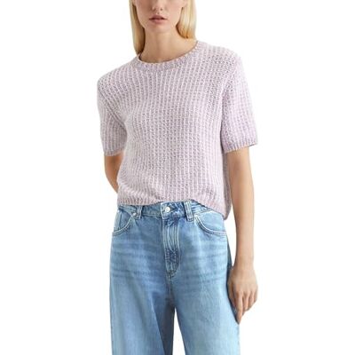 Marc O' Polo Denim Damen Pullover Kurzarm Loose Fit, Lila (Light Purple Multi 01), L Marc O' Polo Denim Damen Pullover Kurzarm Loose Fit, Lila (Light Purple Multi 01), L