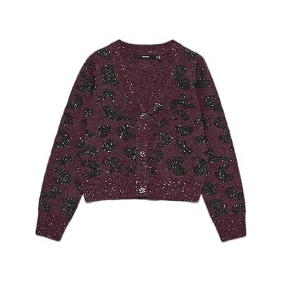 VERO MODA Damen Vmzuzu Ls V-Neck Cardigan, Winetasting, S VERO MODA Damen Vmzuzu Ls V-Neck Cardigan, Winetasting, S