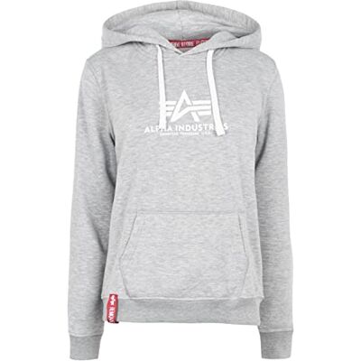 Alpha New Basic Hoodie für Damen Grey Heather Alpha New Basic Hoodie für Damen Grey Heather