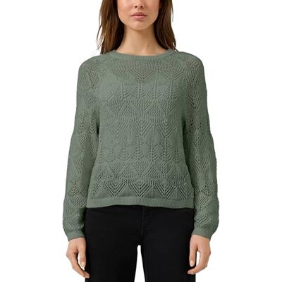 QS Baumwollpullover mit Ajourmuster QS Baumwollpullover mit Ajourmuster