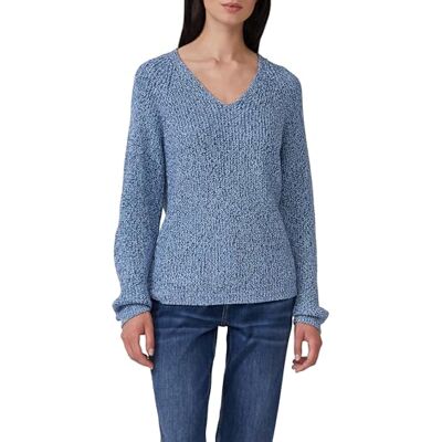 S. Oliver Damen Pullover mit V-Ausschnitt 2172629 Blue 42 S. Oliver Damen Pullover mit V-Ausschnitt 2172629 Blue 42
