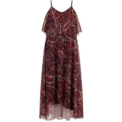 paino Damen Maxikleid mit Schlangenprint 19227017-PA01, ROT Schlange, L paino Damen Maxikleid mit Schlangenprint 19227017-PA01, ROT Schlange, L