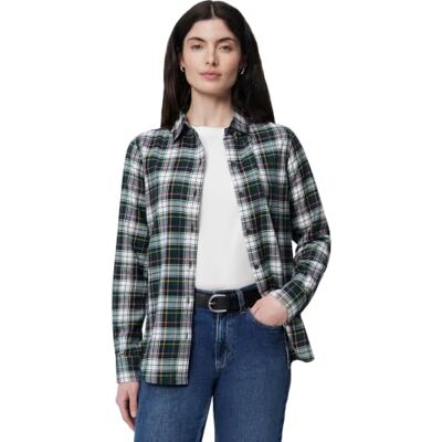 Amazon Damen Flanellhemd, Normale Passform, langärmelig, leicht, kariert, Marineblau dunkelgrün kariert, Größe L Amazon Damen Flanellhemd, Normale Passform, langärmelig, leicht, kariert, Marineblau dunkelgrün kariert, Größe L