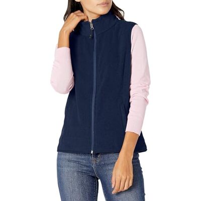 Amazon Damen Ärmellose Polar Soft Fleece-Weste Mit Klassischer Passform (Erhältlich In Übergröße), Marineblau, XXL Amazon Damen Ärmellose Polar Soft Fleece-Weste Mit Klassischer Passform (Erhältlich In Übergröße), Marineblau, XXL