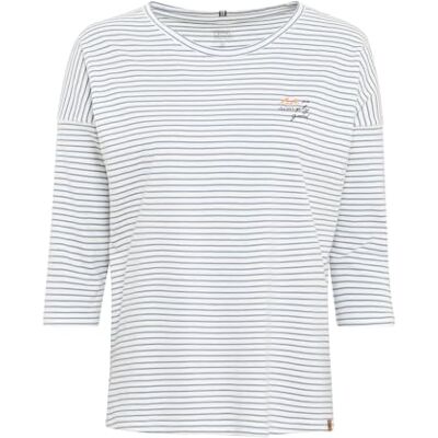 camel active Damen Gestreiftes Rundhals T-Shirt aus Organic Cotton Blau-Weiß, Womenswear-XXL camel active Damen Gestreiftes Rundhals T-Shirt aus Organic Cotton Blau-Weiß, Womenswear-XXL