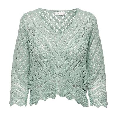 JDY Damen new Sun 3/4 Cropped KNT Noos Strickpullover, Jadeite, S EU JDY Damen new Sun 3/4 Cropped KNT Noos Strickpullover, Jadeite, S EU