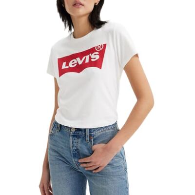 Levi's Damen The Perfect Tee T-Shirt,Batwing White,M Levi's Damen The Perfect Tee T-Shirt,Batwing White,M