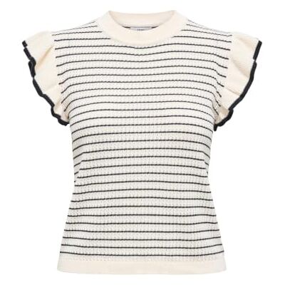 JDY Damen carice S/L Frill Pullover KNT Noos, Cloud Dancer, L JDY Damen carice S/L Frill Pullover KNT Noos, Cloud Dancer, L
