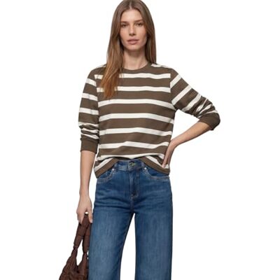 Street One Gestreiftes Sweatshirt Light Terra Mocha 44 Street One Gestreiftes Sweatshirt Light Terra Mocha 44