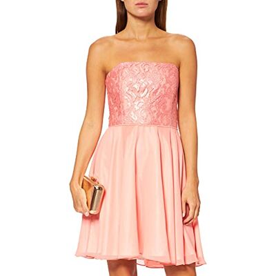 Swing Damen Ballkleid mit Spitzenverzierung, Mini, Einfarbig, Gr. 38, Orange (koralle 7777) Swing Damen Ballkleid mit Spitzenverzierung, Mini, Einfarbig, Gr. 38, Orange (koralle 7777)