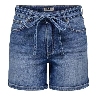 ONLY Onlgianna Mw Belted Shorts Azg DNM Noos ONLY Onlgianna Mw Belted Shorts Azg DNM Noos