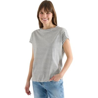 Cecil Kurzarm T-Shirt mit elastischem Saum Khaki L Cecil Kurzarm T-Shirt mit elastischem Saum Khaki L