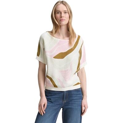 TOM TAILOR Damen 1046608 Pullover, 10315 Whisper White, S EU TOM TAILOR Damen 1046608 Pullover, 10315 Whisper White, S EU