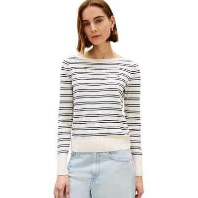 Tommy Hilfiger Damen Pullover Strickpullover, Mehrfarbig (Calico/Dark N Navy/Blue STP), XXS Tommy Hilfiger Damen Pullover Strickpullover, Mehrfarbig (Calico/Dark N Navy/Blue STP), XXS