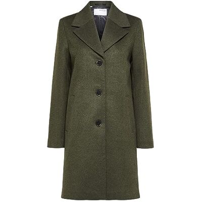 SELECTED FEMME Damen Slfnew Sasja Wool Coat B Noos Mantel, Ivy Green, 38 EU SELECTED FEMME Damen Slfnew Sasja Wool Coat B Noos Mantel, Ivy Green, 38 EU