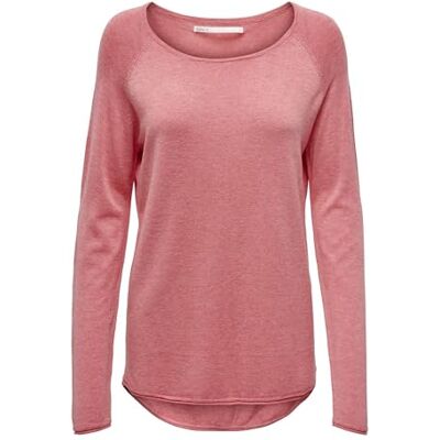 ONLY Damen Onlmila Lacy L/S Long Pullover Knt Noos, Tea Rose, XS ONLY Damen Onlmila Lacy L/S Long Pullover Knt Noos, Tea Rose, XS