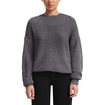 QS Melierter Pullover mit überschnittener Schulter QS Melierter Pullover mit überschnittener Schulter