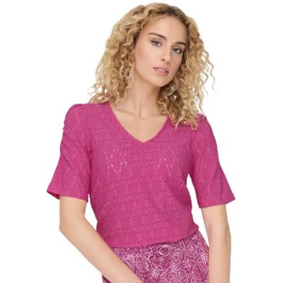 ONLY Onlrosa S/S V-Neck Puff Top JRS ONLY Onlrosa S/S V-Neck Puff Top JRS