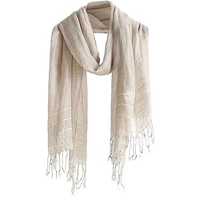 Jeelow Winter-Pashmina-Decke, Schals, Wraps, offene Vorderseite, Poncho-Umhang für Damen, Hochzeits-Abendkleider, Leinen-Streifen, 42 Jeelow Winter-Pashmina-Decke, Schals, Wraps, offene Vorderseite, Poncho-Umhang für Damen, Hochzeits-Abendkleider, Leinen-Streifen, 42