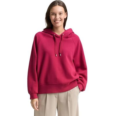 TOM TAILOR Damen 1049027 Sweatshirt Aus Fleece, 38999 Dark Pink, XXL EU TOM TAILOR Damen 1049027 Sweatshirt Aus Fleece, 38999 Dark Pink, XXL EU