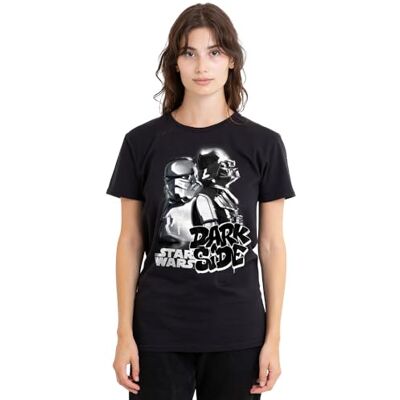 Star Wars Dark Side Duo Ladies T Shirt, Black Star Wars Dark Side Duo Ladies T Shirt, Black
