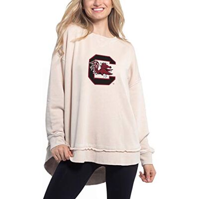 chicka-d NCAA Damen Pullover Sweatshirt, Damen, Hellbeige, Large chicka-d NCAA Damen Pullover Sweatshirt, Damen, Hellbeige, Large