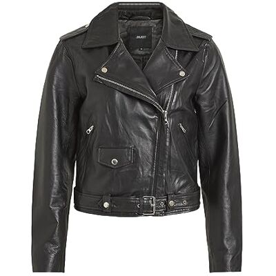 Object Damen Lederjacke Jacke OBJNANDITA LEATHER JACKET NOOS 23028808, Einfarbig, Gr. 36, Schwarz (Black) Object Damen Lederjacke Jacke OBJNANDITA LEATHER JACKET NOOS 23028808, Einfarbig, Gr. 36, Schwarz (Black)