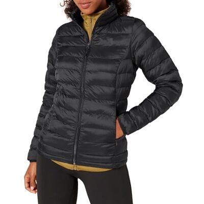 Amazon Damen Leichte, langärmelige, Wasserabweisende, packbare Pufferjacke (in Übergröße erhältlich), Schwarz, M Amazon Damen Leichte, langärmelige, Wasserabweisende, packbare Pufferjacke (in Übergröße erhältlich), Schwarz, M
