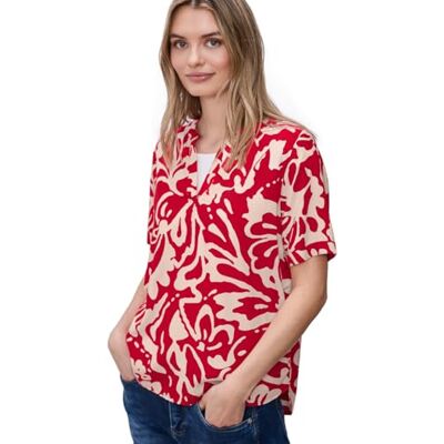 Street One Kurzarm Bluse mit floralem Muster Salsa red 34 Street One Kurzarm Bluse mit floralem Muster Salsa red 34