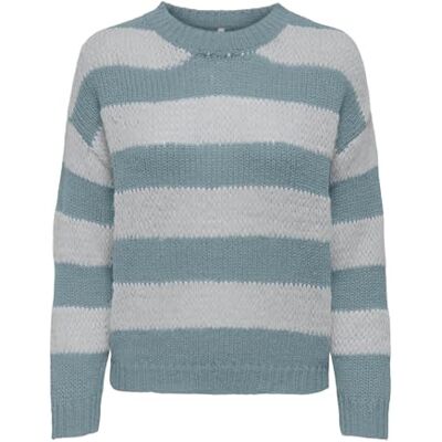 ONLY Damen Onlcamel Life Ls Stripe O-Neck KNT, Arona, M ONLY Damen Onlcamel Life Ls Stripe O-Neck KNT, Arona, M