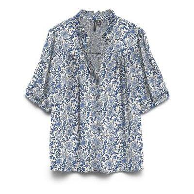 VERO MODA Vmeasy Joy 2/4 V-Neck Frill Top WVN VERO MODA Vmeasy Joy 2/4 V-Neck Frill Top WVN