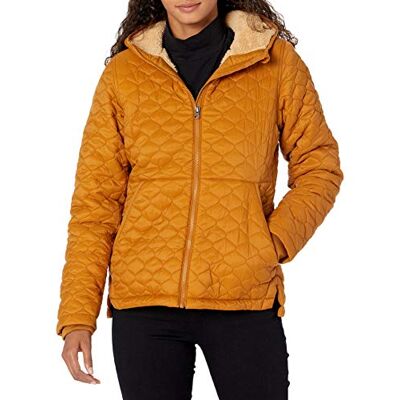 Amazon Damen Leichte, Gesteppte, Wasserabweisende Steppjacke mit Sherpa-Futter Und Durchgehendem Reißverschluss, Kamelbraun, XS Amazon Damen Leichte, Gesteppte, Wasserabweisende Steppjacke mit Sherpa-Futter Und Durchgehendem Reißverschluss, Kamelbraun, XS
