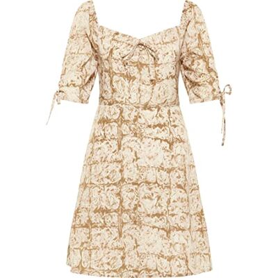 ROCKEASY Damen Minikleid 21123280-RO01, BEIGE, S ROCKEASY Damen Minikleid 21123280-RO01, BEIGE, S