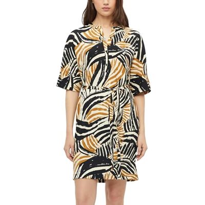 S. Oliver Strukturiertes Jersey-Kleid mit Gürtel und Knopfleiste S. Oliver Strukturiertes Jersey-Kleid mit Gürtel und Knopfleiste