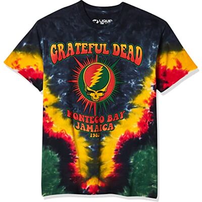 Liquid Blue Herren Grateful Dead-Montego Bay T-Shirt, Batik, Groß Liquid Blue Herren Grateful Dead-Montego Bay T-Shirt, Batik, Groß