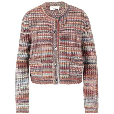 Cartoon Damen Cardigan mit Rundhalsausschnitt 34, Pink/Green Cartoon Damen Cardigan mit Rundhalsausschnitt 34, Pink/Green