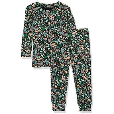 Amazon Damen Eng anliegende Baumwoll-Schlafanzüge, Schwarz Folklorisch, XS Amazon Damen Eng anliegende Baumwoll-Schlafanzüge, Schwarz Folklorisch, XS