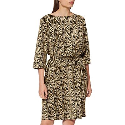 Junarose Damen Jrpalo 3/4 Sleeve ABK Dress S Kleid, per Pack Schwarz (Black AOP: Gold Foil), Small (Herstellergröße: S-40/42) Junarose Damen Jrpalo 3/4 Sleeve ABK Dress S Kleid, per Pack Schwarz (Black AOP: Gold Foil), Small (Herstellergröße: S-40/42)