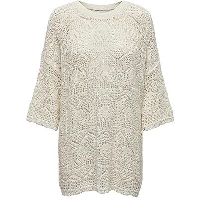 ONLY Damen ONLBEACHIE Life SS Loose O-Neck NOOS KNT Pullover 15291566,Cloud Dancer,M ONLY Damen ONLBEACHIE Life SS Loose O-Neck NOOS KNT Pullover 15291566,Cloud Dancer,M