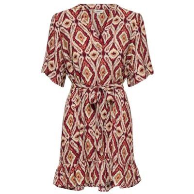 ONLY Onlantonia Mikasi S/S Short Dress WVN ONLY Onlantonia Mikasi S/S Short Dress WVN