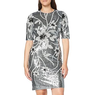 Gina Bacconi Damen Paillettenkleid Cocktailkleid, grau, 44 Gina Bacconi Damen Paillettenkleid Cocktailkleid, grau, 44